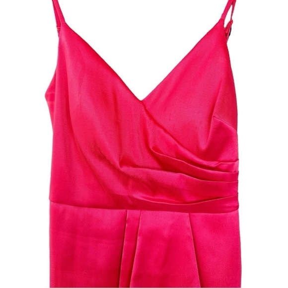 VINCE CAMUTO, NWOT, WOMENS GATHERED SHEATH MIDI DRESS IN CHERRY COLOR. SIZE 4 - Picture 4 of 8